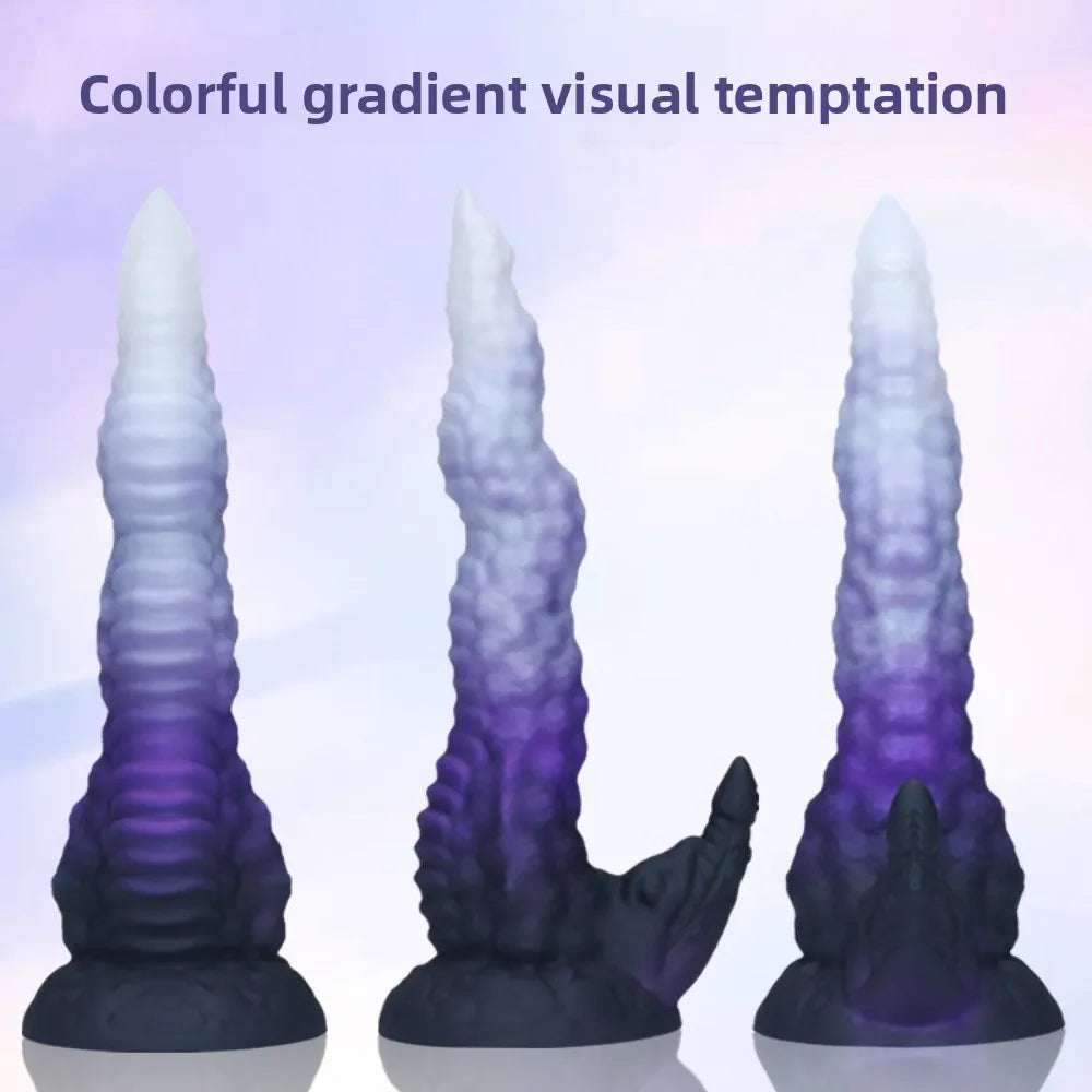 One-Horned Dragon Giant Dildo for Women Male Masturbator Dual-Purpose Anal Plug Adult Sex Toy with Backyard Theme