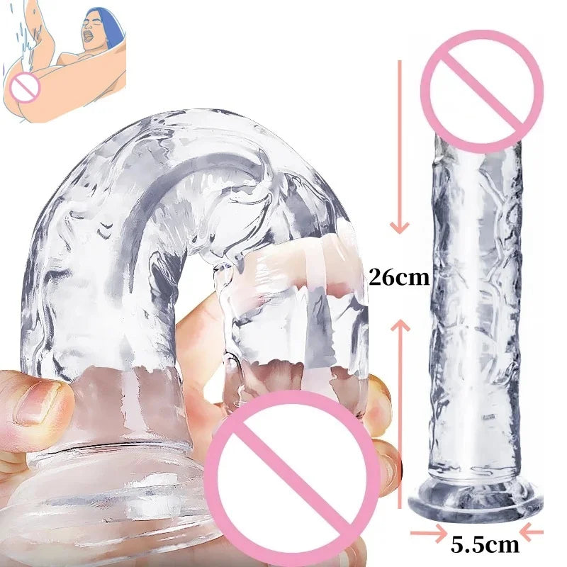 Big Dildo 19-26CM Adult Sex Products No Vibrator Soft Big Dildo Sexy Toys Anal Plug Women Sex Toy Penis Suction Cup Buttplug