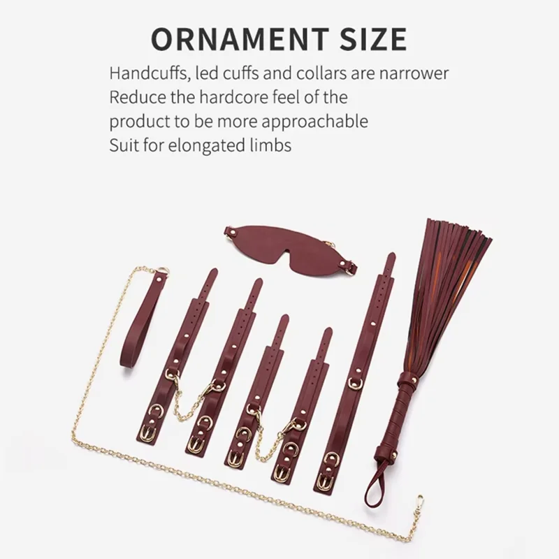 PU Leather Bondage Kit Adult SexToys Kits Erotic Products for Couples Flirting BDSM Bondage Restraints Kit Sex Toys Men Women