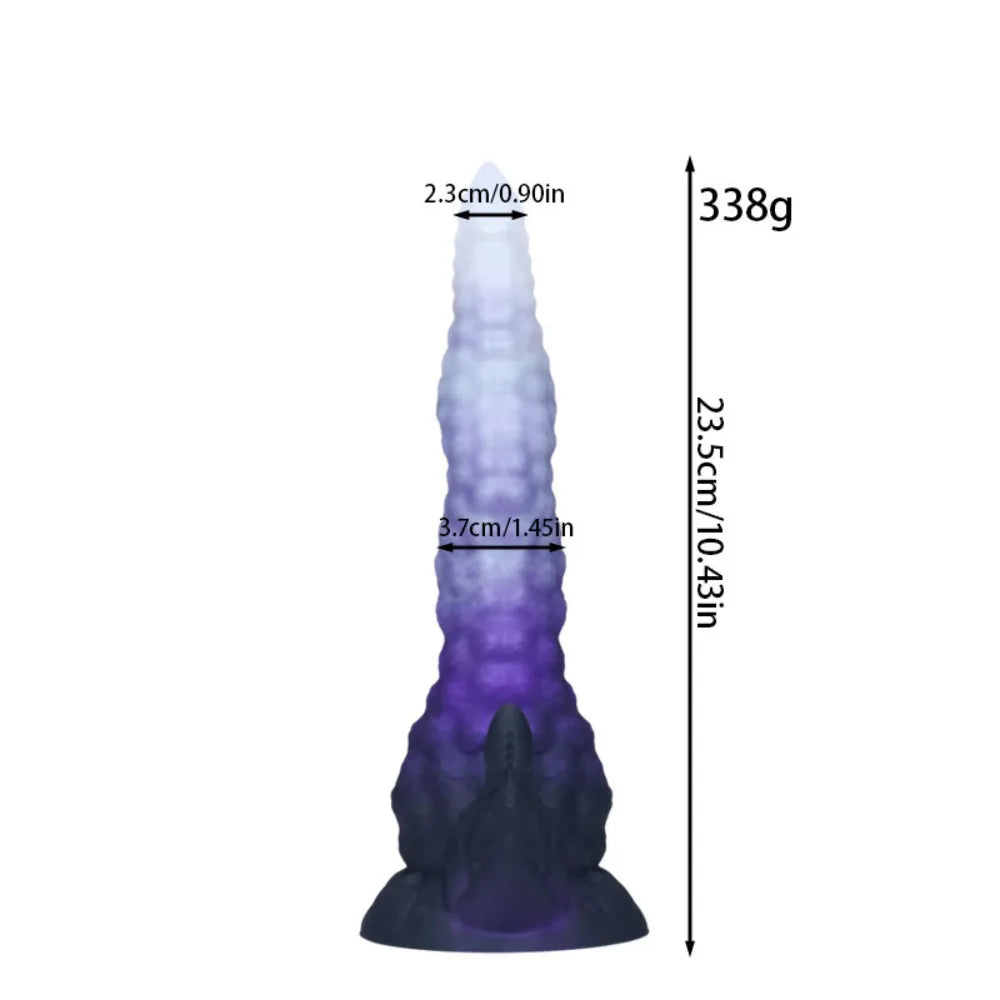 One-Horned Dragon Giant Dildo for Women Male Masturbator Dual-Purpose Anal Plug Adult Sex Toy with Backyard Theme