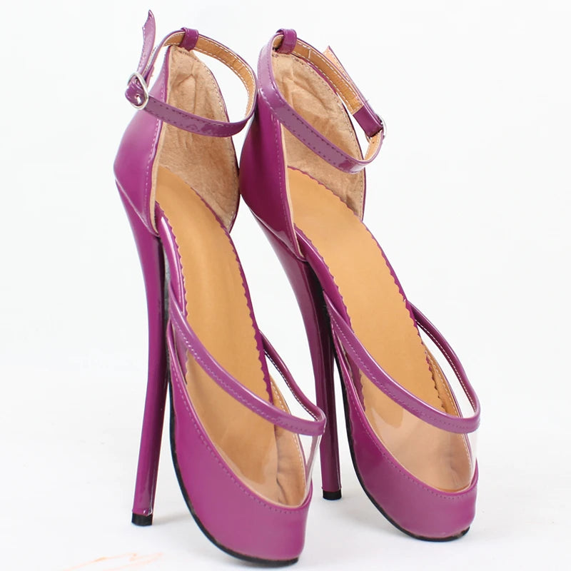 Sexy Fetish 7" High Thin Heel Ballet pumps Masquerade party Sandals Unisex