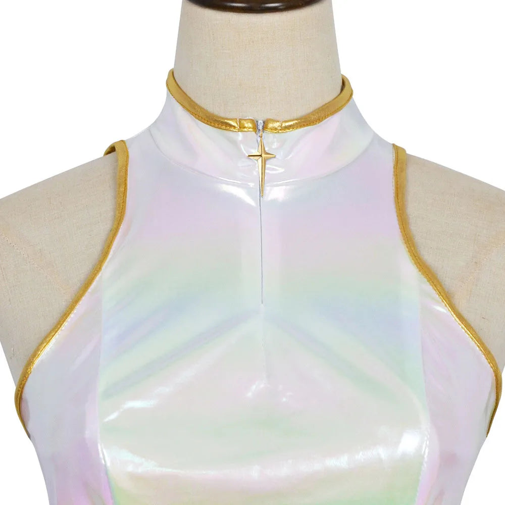 New Movie K-Pop Demon Hunters Cosplay Costume Rumi Zoey Mira White Set Adults Kids Halloween Party Props Stage Show Accessories