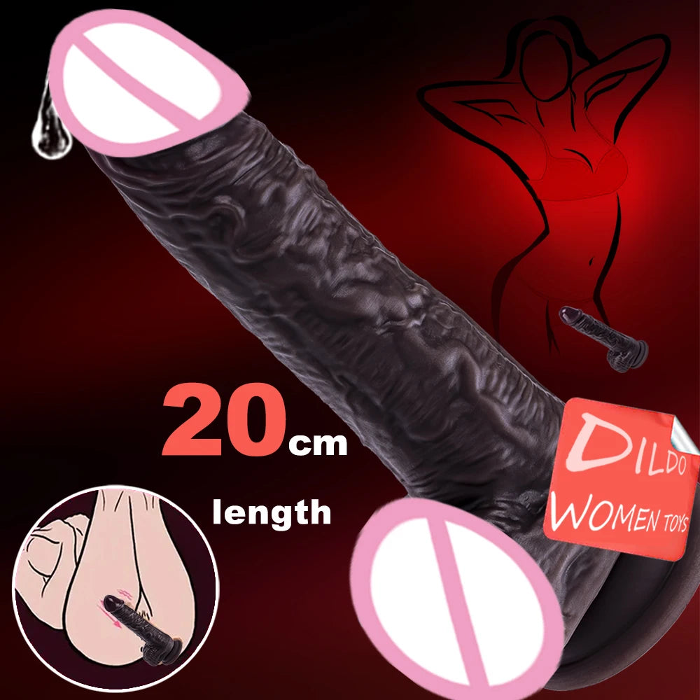 Telescopic Vibrator Dildo Heating Realistic Big Penis Female Vagina Massager Anal Plug Masturbator Sexy Adult Sex Toys For Women