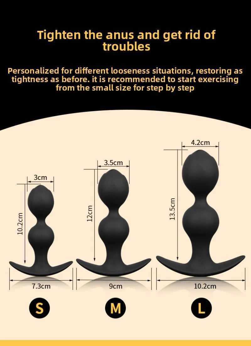 Ball-shaped Anal Plugs, Available Both Men Women When Worn Outside, Steel Ball Pullable Anal Plugs, Sex Products  Sex Toys