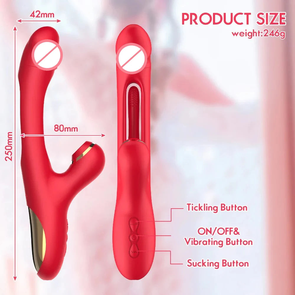 Female Sucking Vibrators Dildo Masturbator G-Spot Massage Clitoral Stimulator Flirting Erotic Goods Adult Sex Toys for Women Men