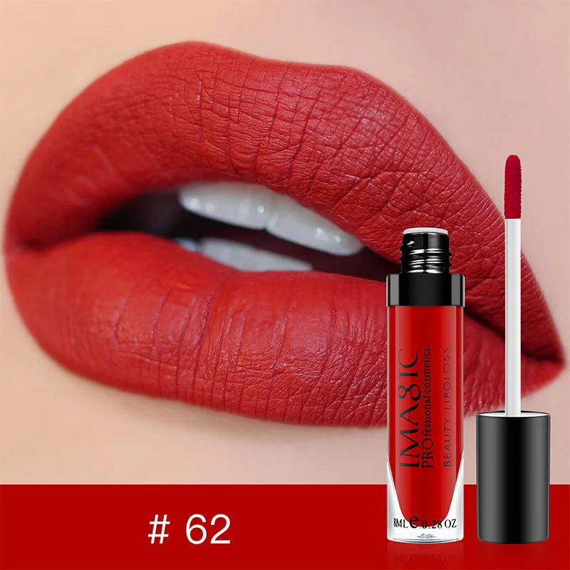 IMAGIC 1pcs matte  Sexy 28 color Matte Lipstick lipgloss Waterproof Long Lasting Gloss Beauty makeup lip gloss fashion lip