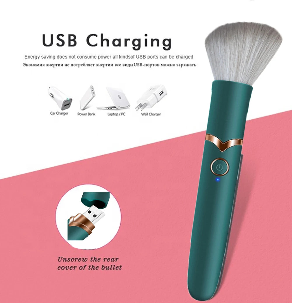 Makeup Brush Vibrators Powerful Dildo G-Spot Vibrator Clitoral Massager Stimulator Sex Toy For Women Couples Masturbator