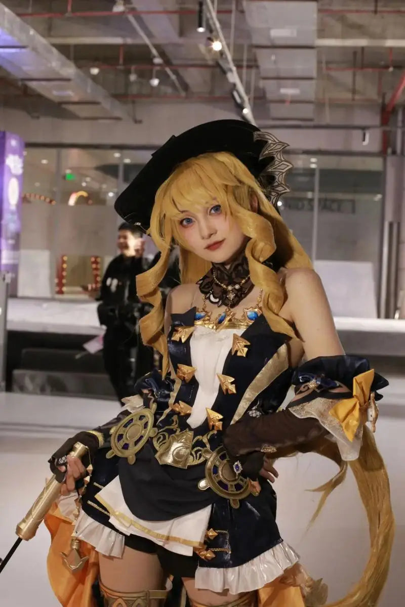 Anime Cosplay impact Navia cosplay dress uniform costume wig set Halloween party outfit for women dresses