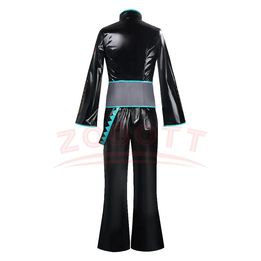 Anime Mikuo Male version Cosplay Costume Green Color Any Size Custom Made Full Set Perfect Custom black jackets Accessories