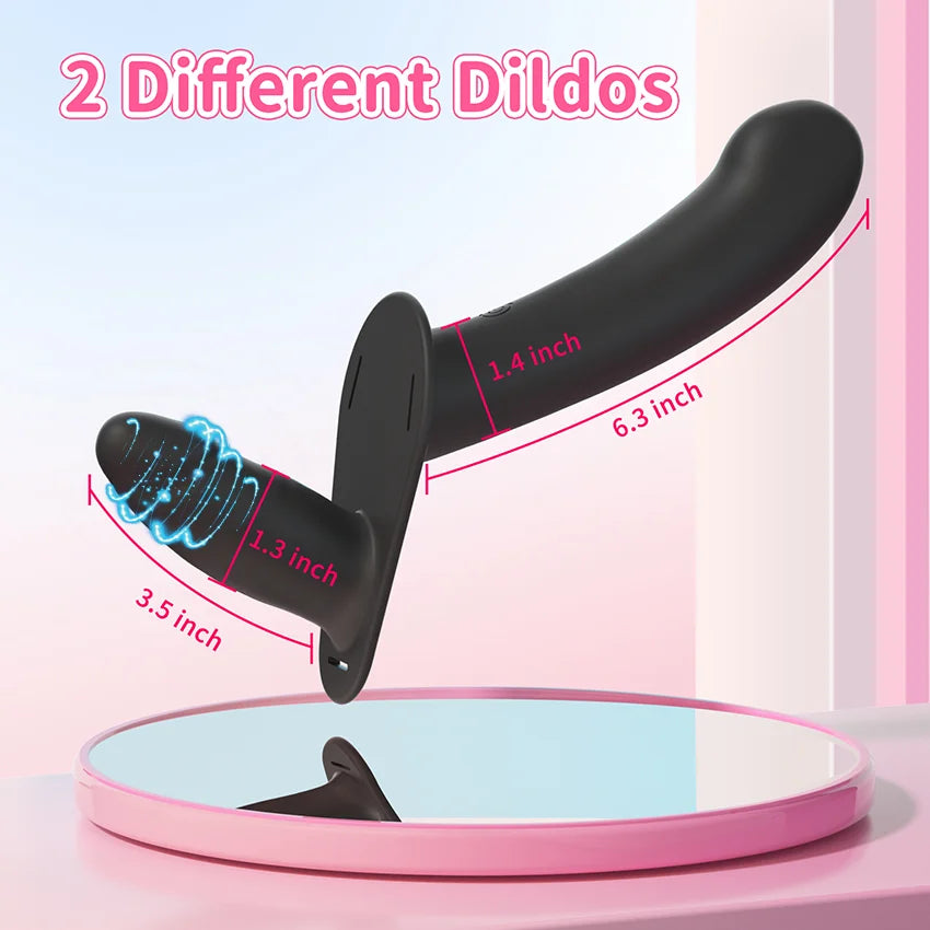 Wearable Double Vibrators Penetration G-Spot Strap On Dildo Panties for Lesbian Vagina Massager Couples Sex Toys Adult Products