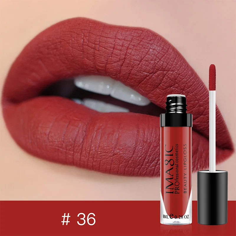 IMAGIC matte 28 color Sexy Matte Lipstick lipgloss Waterproof Long Lasting Gloss Beauty makeup lip gloss fashion lip