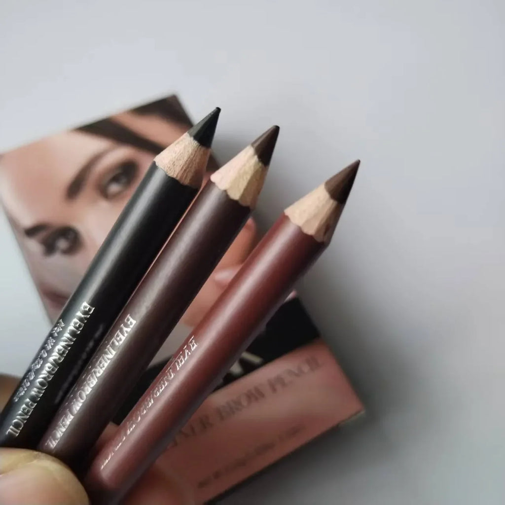 Professional Multi-Function Wooden Makeup Pencil Waterproof For Eyebrows & Eyeliner  All-in-One Precision Tip Long Wear Cosmetic
