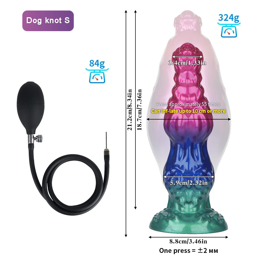 Inflatable Anal Plug Max 11cm Huge Buttplug Inflatable 18+ BDSM Sex Game for Women Men Gay Anal Dilation Prostate/G-spot Massage