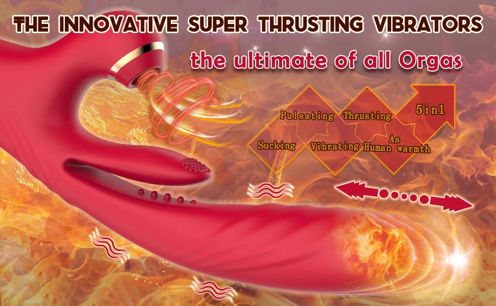 3 in 1 Vibrator for Women Dild Tapping Heating Clitoris Sucker Stimulator Vagina Masturbators Prostate Massager Adults Sex Toys