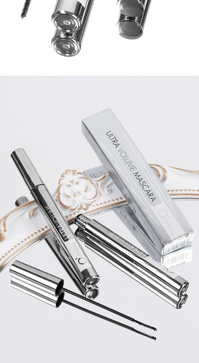 Long Lasting Waterproof Mascara 2mm Micro Engraving Brush Curling Lengthens Volumizes Smudgeproof Clump Free