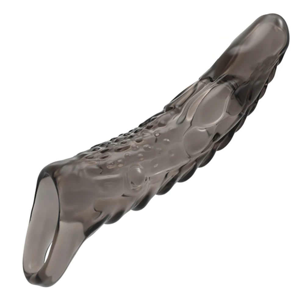 Vibrator for Men Penis Enlargement Sleeve Delay Ejaculation Cock Ring Reusable Comdom Penis Extender Adult Sex Toys For Men