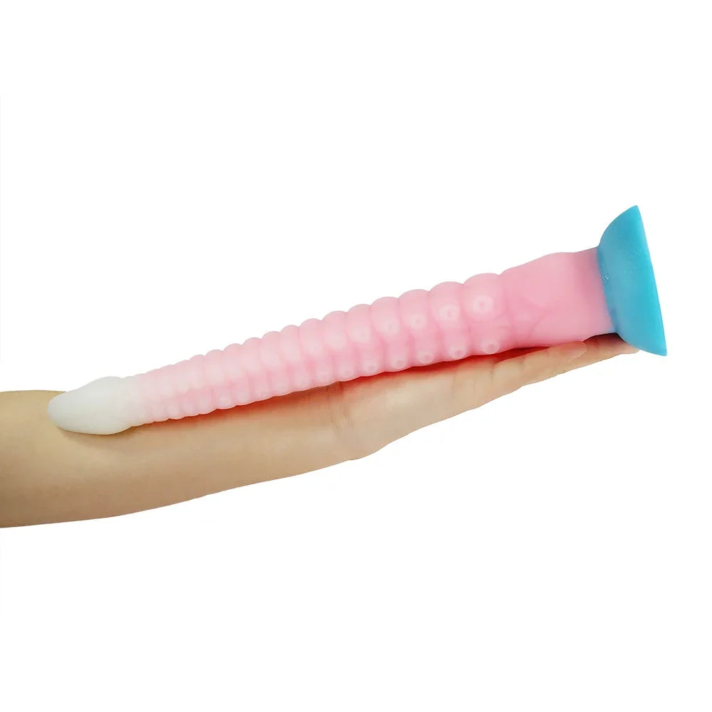 New Huge Luminous Octopus Tentacle Dildo Soft Silicone Monster Animal Penis Big Dick Anal Plug Vaginal Anus Masturbation G Spot