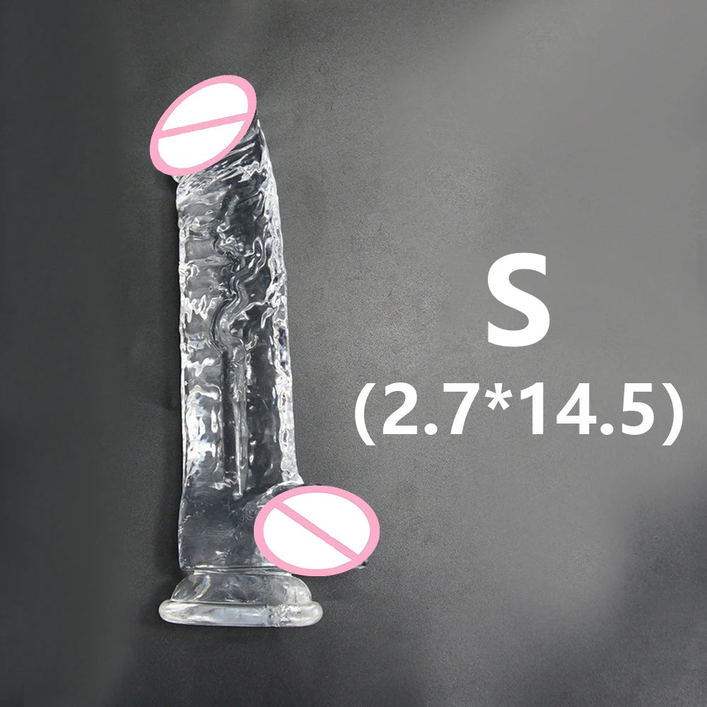 New Realistic Dildos Erotic Jelly Dildo With Super Strong Suction Cup Sex Toys for Woman Men Artificial Penis G-spot Simulation