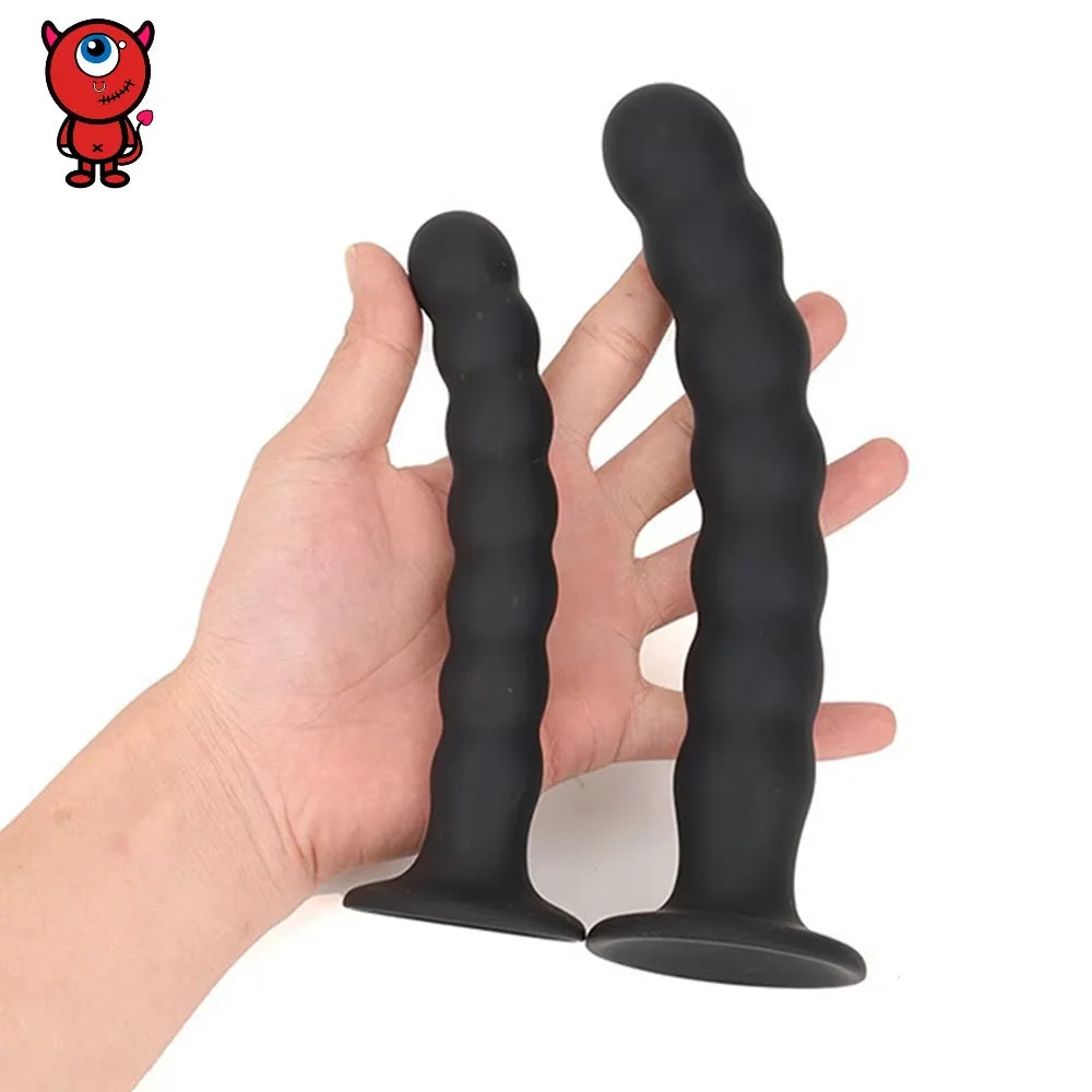 Anal Plug Prostate Massager Sex Products Vaginal Stimulator With Strong Sucker Silicone Bead Dildo Sex Toys for Man and Woman