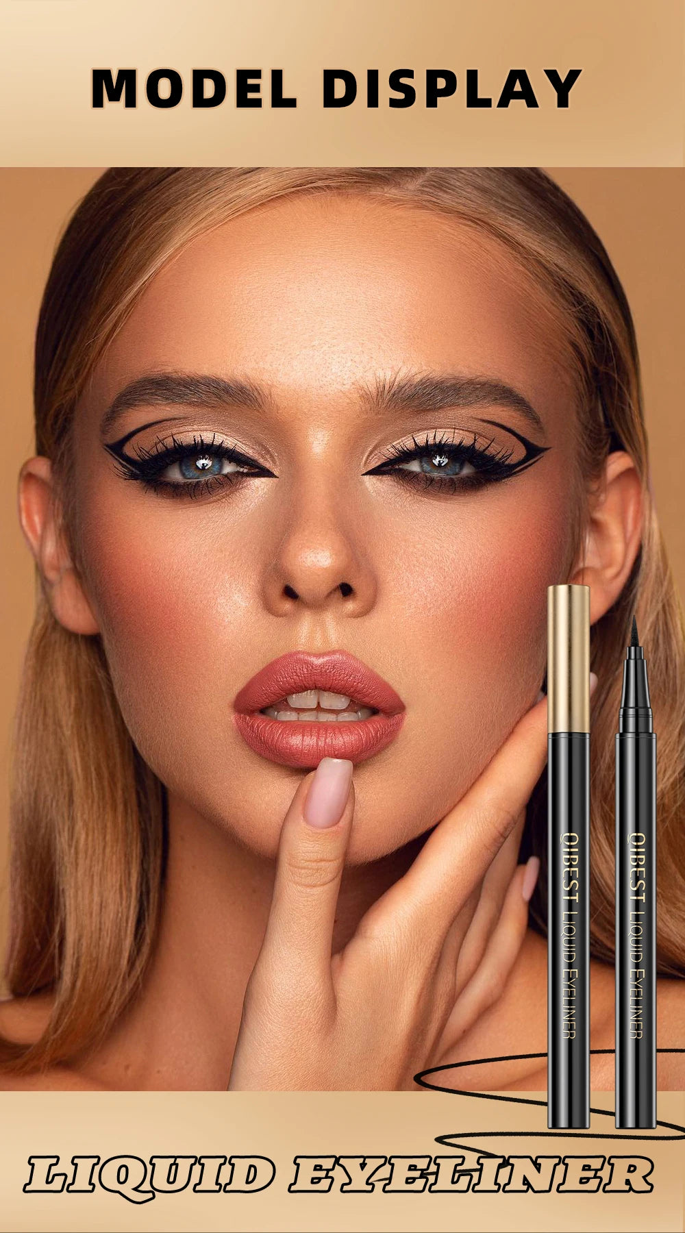 Long Lasting Black Liquid Eyeliner Waterproof Eye Liner Pencil Quick Drying Not Bloom Natural Eyeliner Liquid Pen Cosmetic Tools