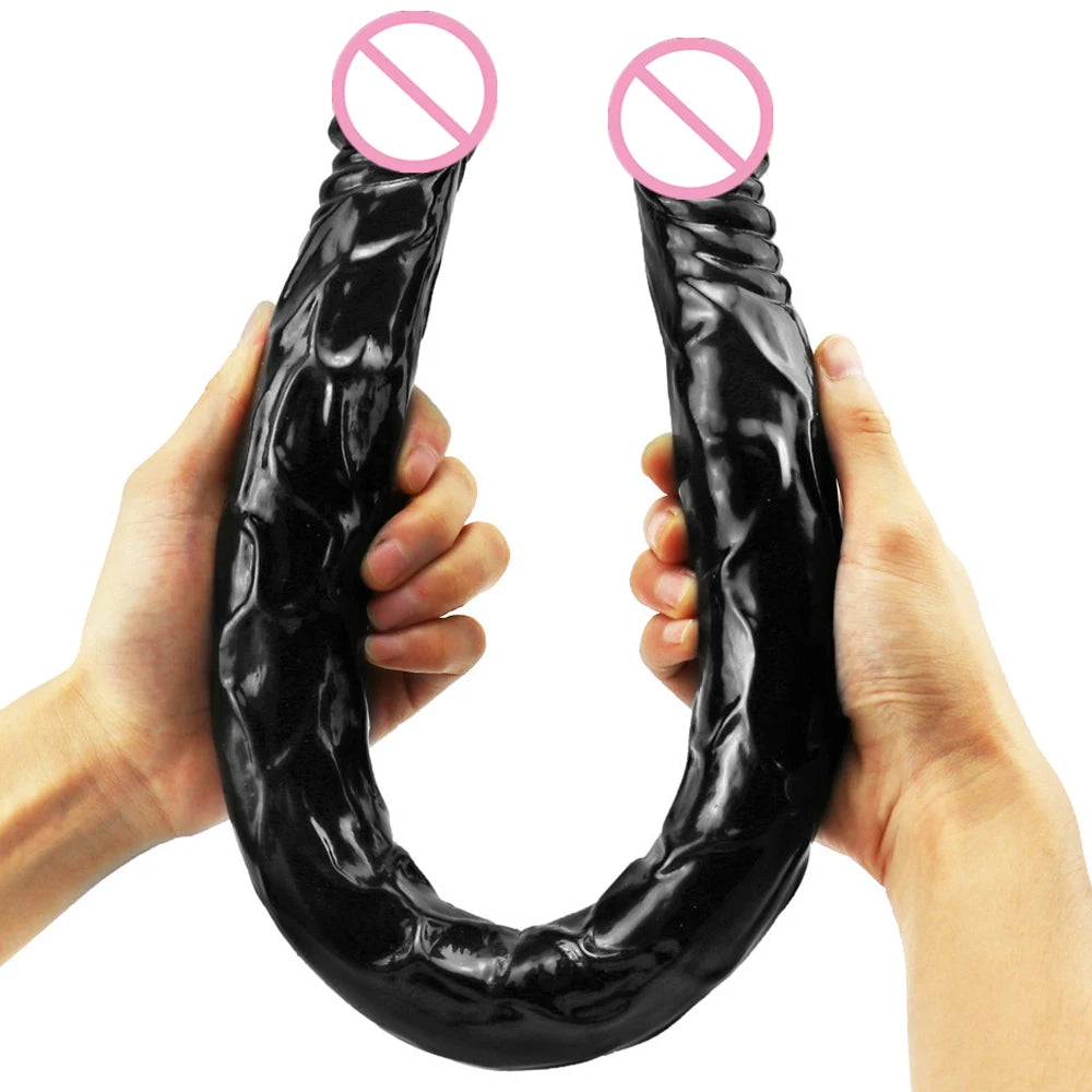 55cm Multicolor Double Head Dildo Flexible Dick Soft Big Penis Vagina Orgasm G-spot Stimulator Anal Sex Toys For Lesbian And Gay