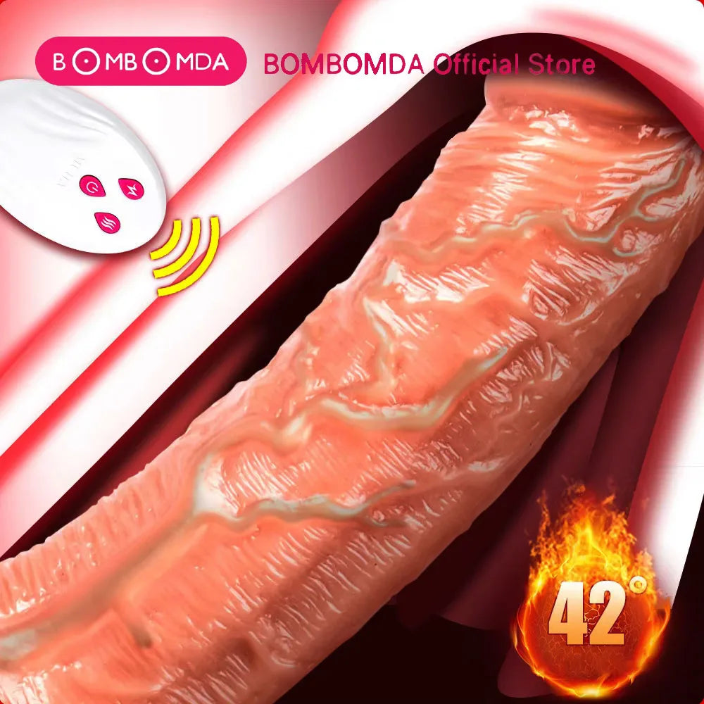 Telescopic Heating Dildo Vibrators Sex Toys For Women G-spot Massage Huge Realistic Penis Vibrator Female Masturbator Sex Shop