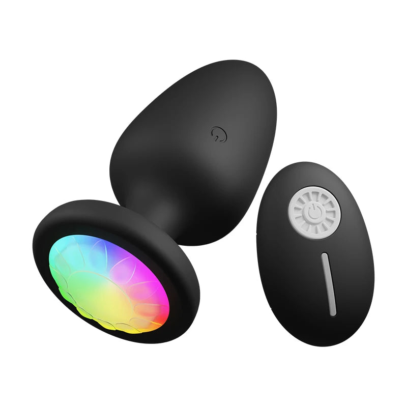 LED Colorful Light Butt Plug for Women Men Anal Plug Vibrator Prostate Massager Adults Sex Toys Wireless Remote Control Buttplug