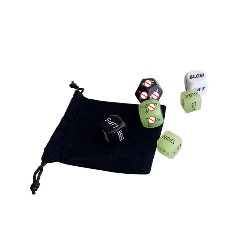 Sexy Dice Set Fun Adult Love Posture Couple Game Sex Noctilucent Erotic Lovers Position Foreplay Romantic Party Toy 1 Set