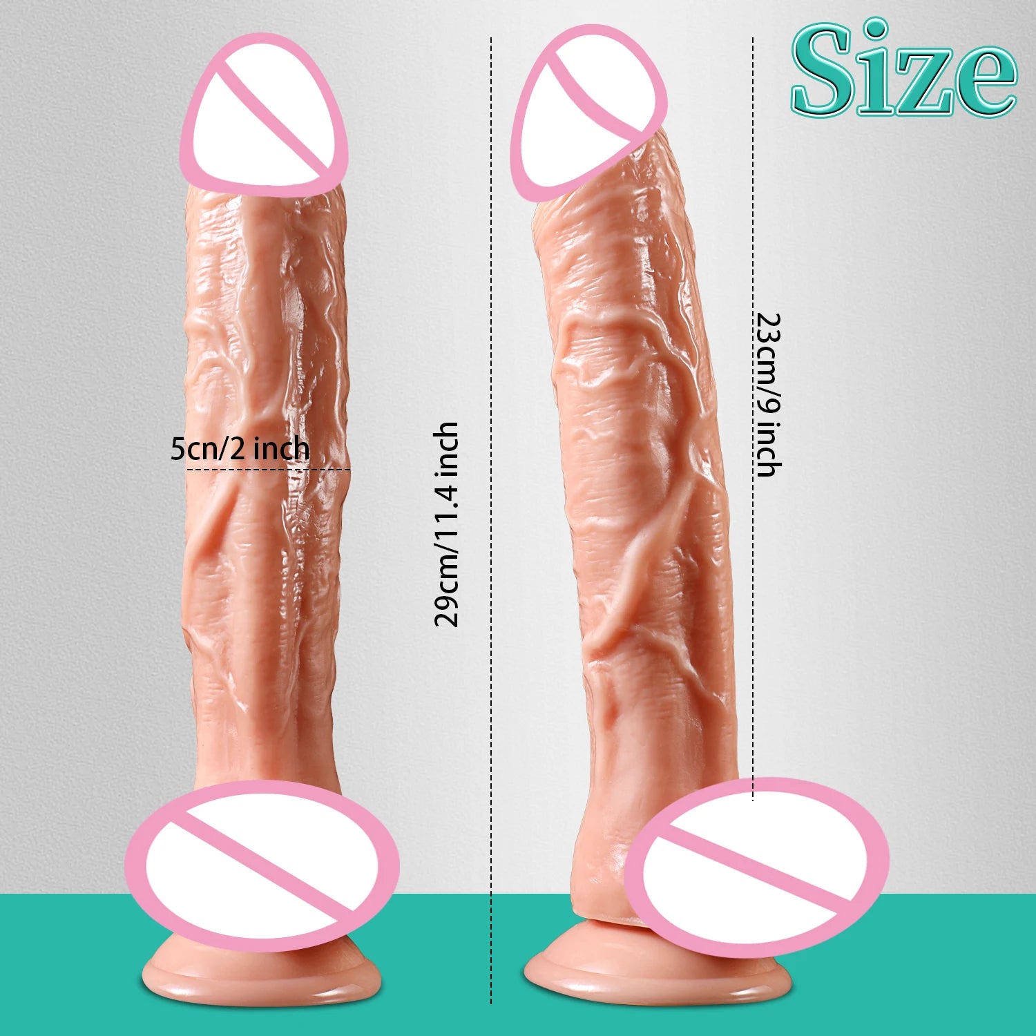 9 Inch Huge Realistic Dildo with Suction Cup Adult Sex Toys for Women Men Big Lifelike Dildos for Vaginal G spot and Anal Play