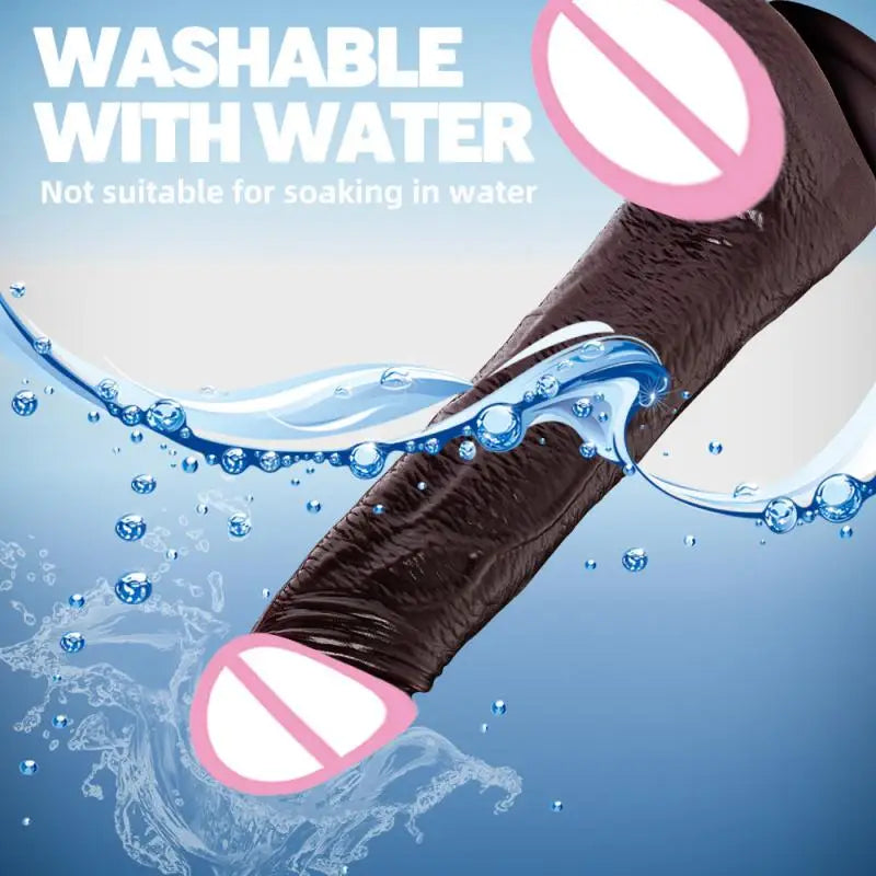 Women's Realistic Large Dildo Vibrator Sex Toy with Heating Function Big Penis Remote Control Telescopic Vibrator for Anal Use