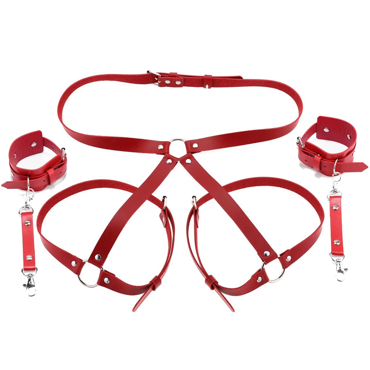 Handcuffs Sex Toys Games For Couples Leather BDSM Kit Body Harness Cuffs Bondage Straps Erotic Adult Sex Toys for Party Sexy