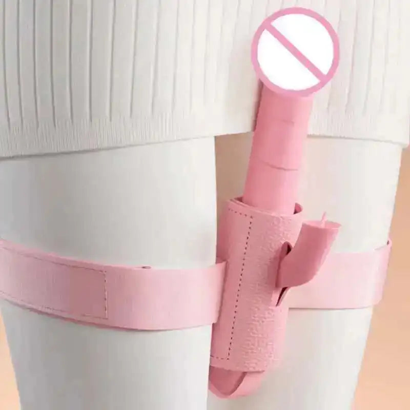 Women Sex Bondage Toys Leather Orgasm Belt For Magic Wand Secure Female Massage Chastity Harness Leg Strap Juguetes Sexuales