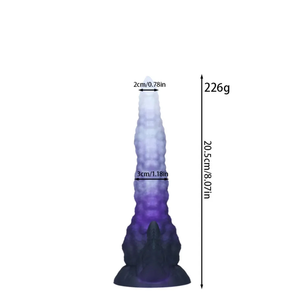 One-Horned Dragon Giant Dildo for Women Male Masturbator Dual-Purpose Anal Plug Adult Sex Toy with Backyard Theme