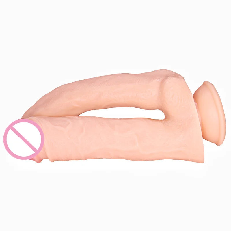 Huge Double Headed Dildos Big Butt Plug Phallus Penetration Vagina and Anus Skin Feel Penis Anal Sex Toys for Women Masturbation