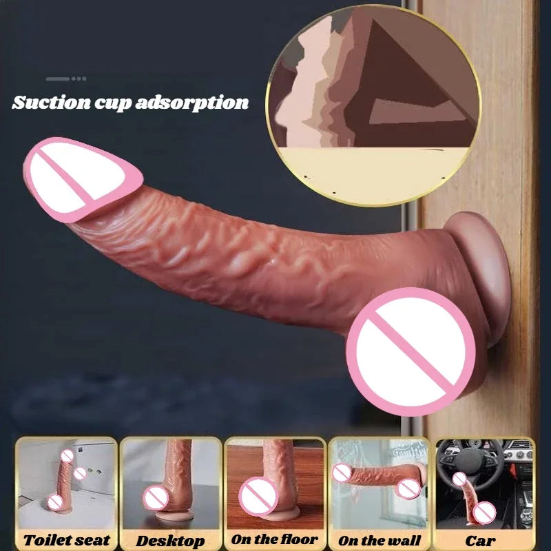 New Realistic Silicone Dildo Huge Sucker Soft Dildos for Women Masturbator Female Vagina Massage Anal Plug Sex Product 18+