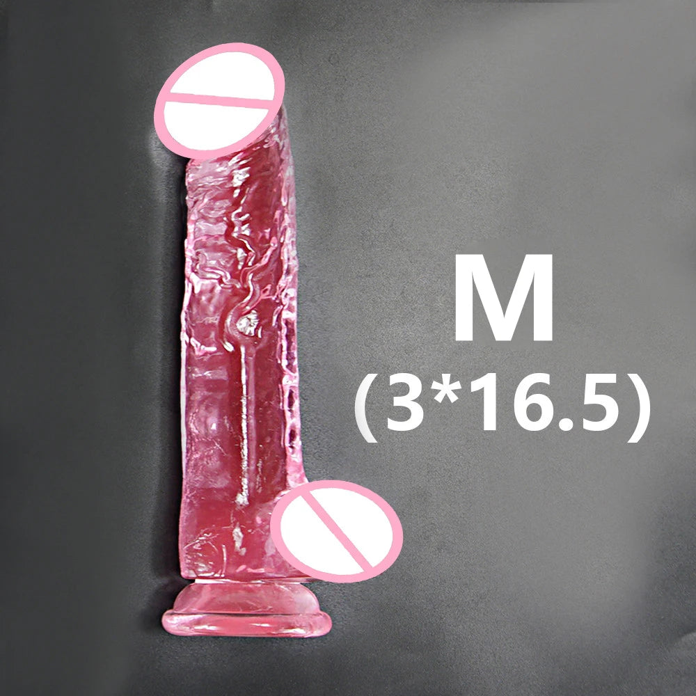 New Realistic Dildos Erotic Jelly Dildo With Super Strong Suction Cup Sex Toys for Woman Men Artificial Penis G-spot Simulation