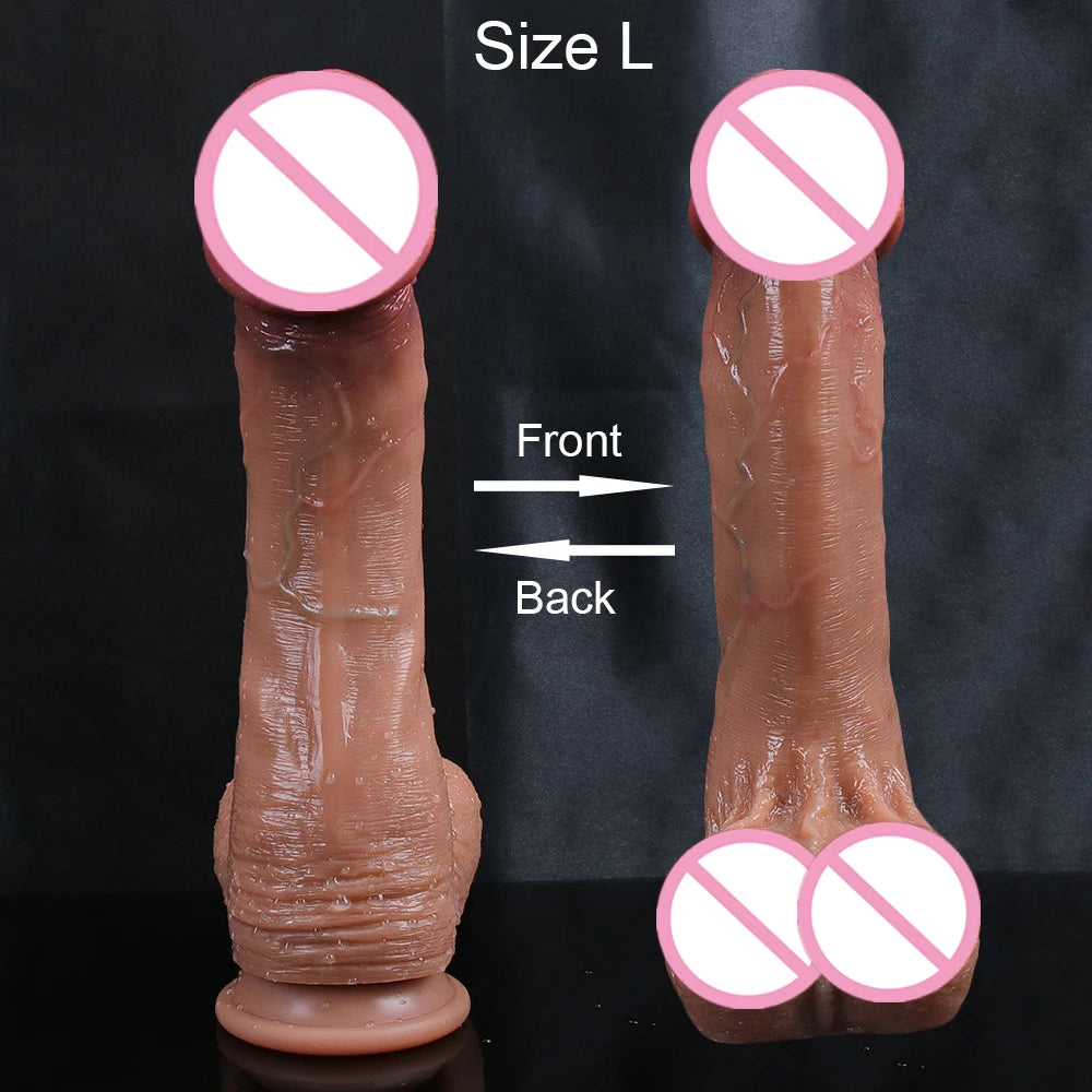 New Realistic Big Glans Dildo Soft Long Penis Huge Adult Dick Suction Cup Anal Sex Toys For Women Vagina G-Spot Orgasm Stimulate