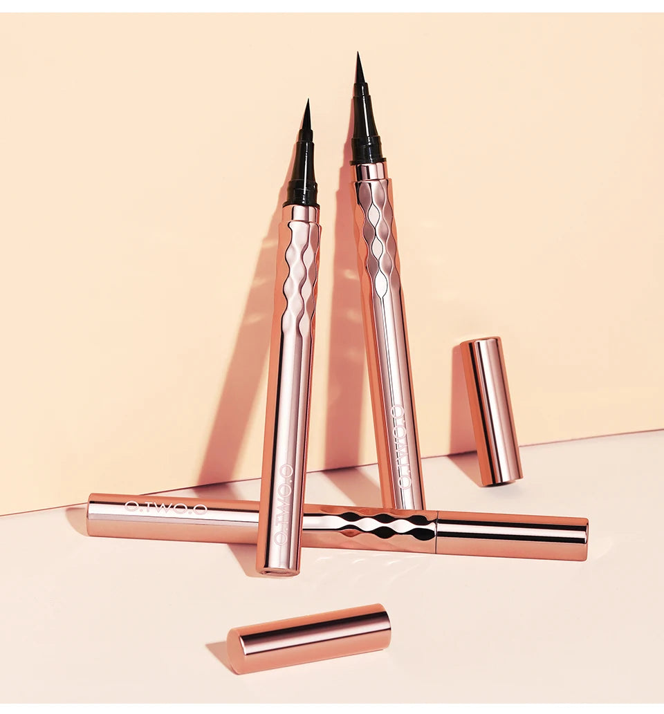 O.TWO.O Eyeliner Pencil Liquid Eye Liner Waterproof Smudge Proof Quick Drying 12 Hour Wear Ultra Fine Black Eyeliner for Arrows