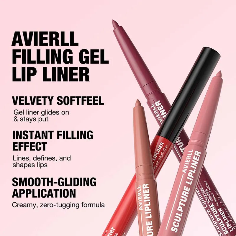 12 Colors Waterproof Lipliner Pencil Soft Mist Smooth Matte Lipliner Lipstick Pen Sexy Red Lip Contouring Lips Makeup Cosmetics