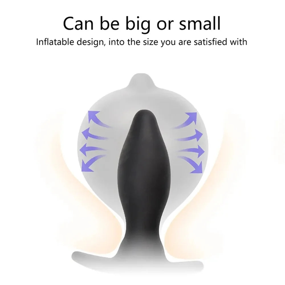 Water Spray Inflatable Anal Plug Anal Enema Cleaner Anus Dilator Dildo Silicone Buttplug Expander Washer Sex Toys for Women Men