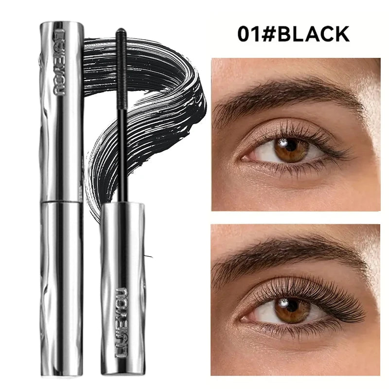 1/2pcs Steel Tube Mascara - Fiber Volumizing Mascara Eye Makeup,Dense Lash Application,Longlasting Wear for Parties Festivals
