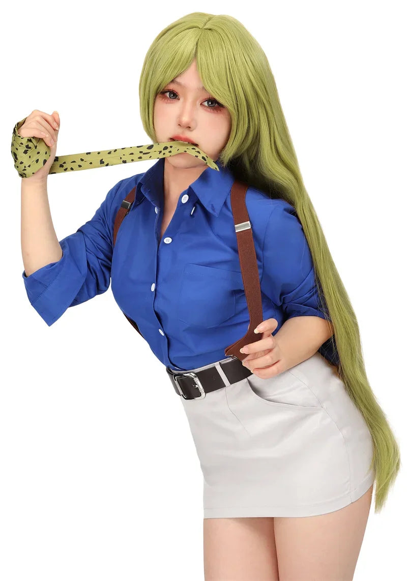 WENAM-Costume Cosplay Nanami Kento pour Femme, Chemise, Jupe Slim Fit, Lunettes à Bretelles, Costume JJK