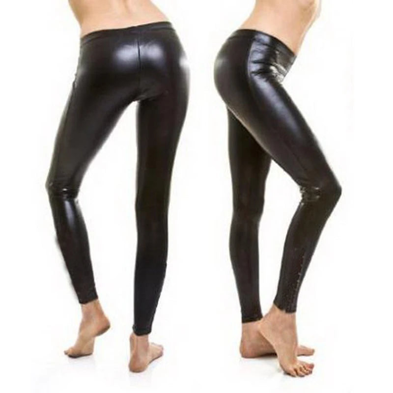 Latex Pants fetish Tight Trousers  seamless skin white leggings sexy slinky Pantaloons