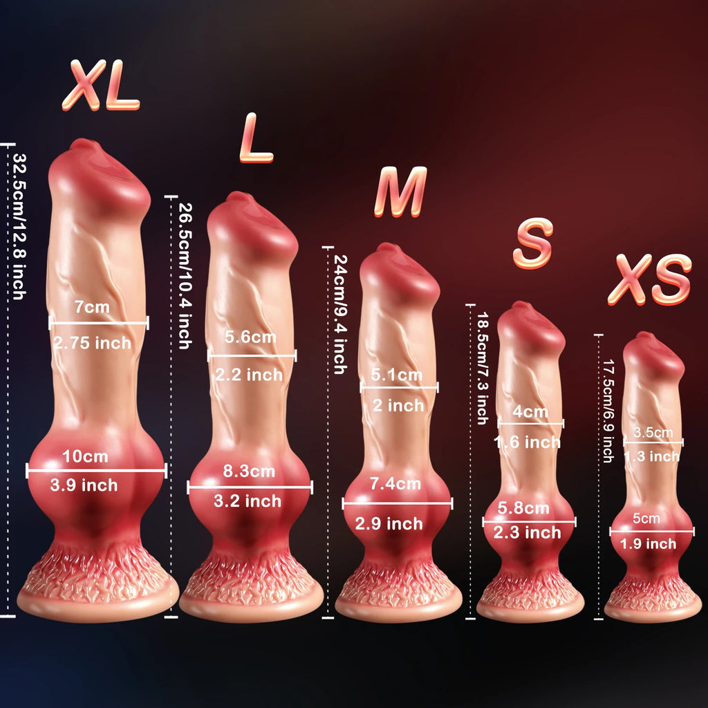 Realistic Dog Dildos Huge Penis Double Penetration Anal Butt Plug Vagina Masturbation Monster Cock Dick Sex Toys for Men Women