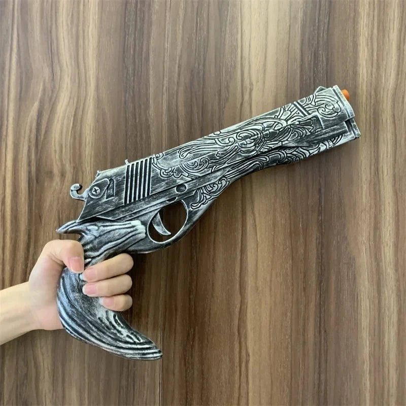 Revolver Guns Model Prop No Shotting Weapons Cosplay Laser Rifle Gun Safety PU Rubber Halloween Gift Toys