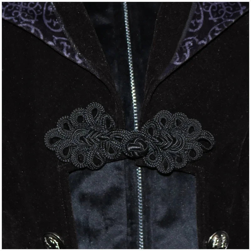 2025 Steampunk Women Men Medieval Dress costume Velet Stand Collar Tailcoat Gothic Vampire Cosplay Jacket Coats S-5XL