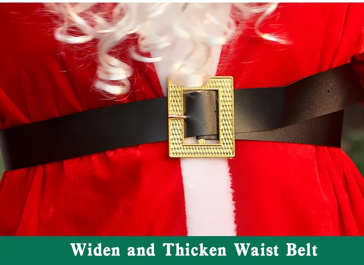 New Year Christmas Eve Cosplay Family Party Clothes Santa Claus Costume Christmas Complete Dress Up Outfits For Men