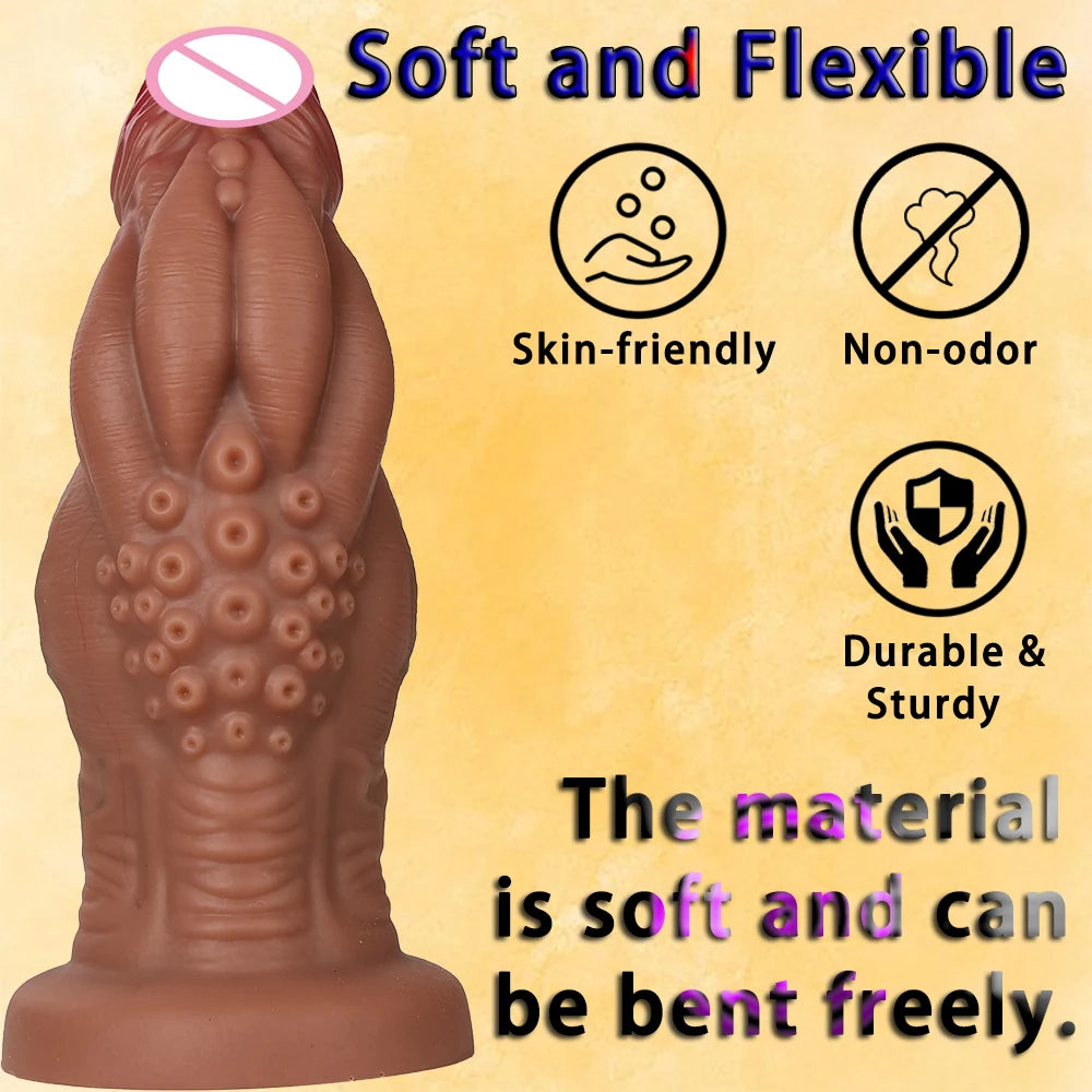 Monster dildo toy with strong suction cup for hands-free silicone large giant dildo anal plug for men and women couples gay