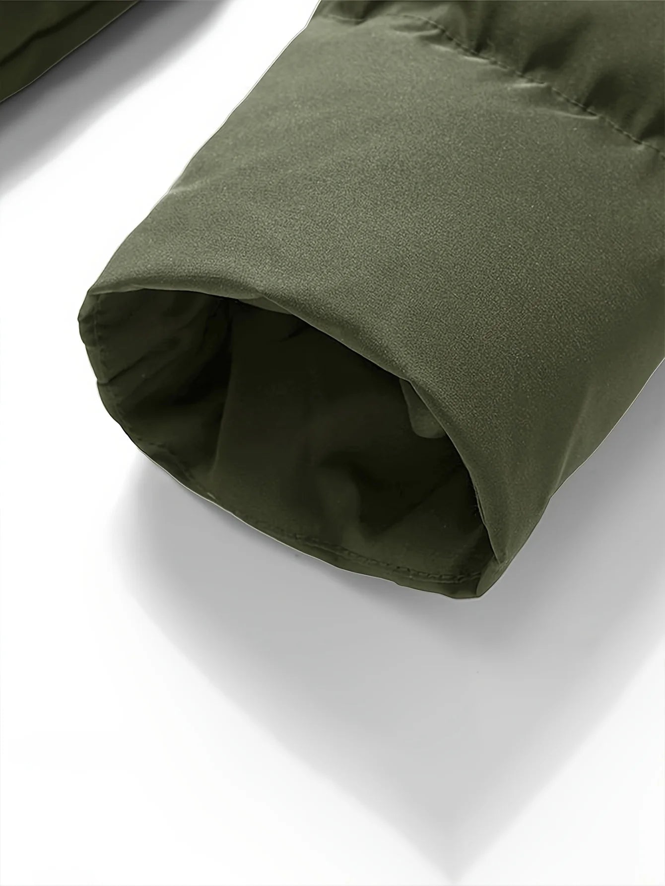 Men's Winter Hooded Full-Zip -Padded Jacket - Windproof Coat with Full-Length Zipper- Cold Weather Outdoor Clothing for Skiing