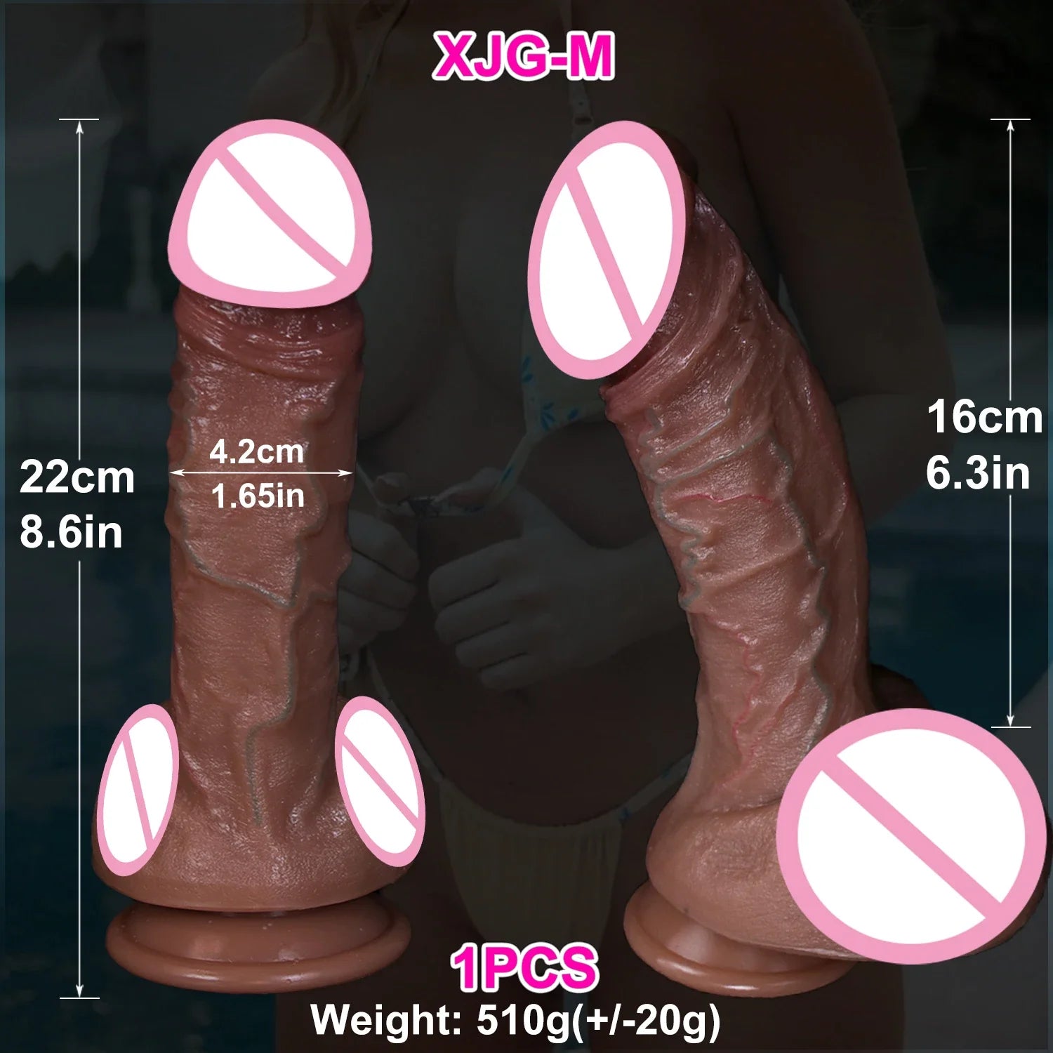 Giant Realistic Skin Thick Dildo Double Silicone Masturbation Penis Soft Small Cock Women Anal Sex Toy Suction Cup Adults Dick